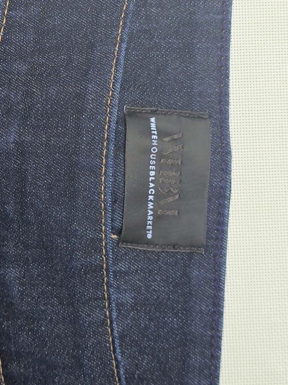 White House Black Market Women's Dark Indigo High Rise Boot Cut Jeans Size 4